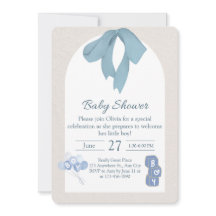 Einladung zur Babyparty für einen kleinen Jungen