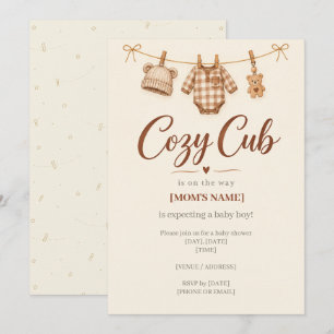 Einladung zur Babyparty für Jungen mit dem Namen C