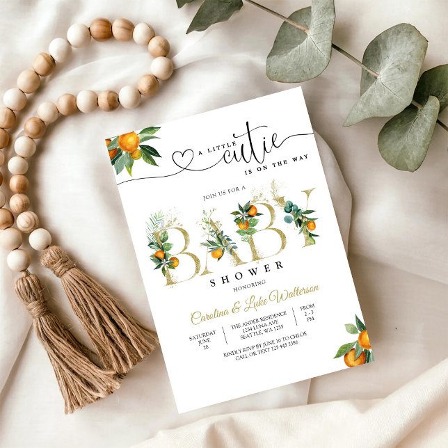 Einladung zur Babyparty für kleine süße Orange (Von Creator hochgeladen)