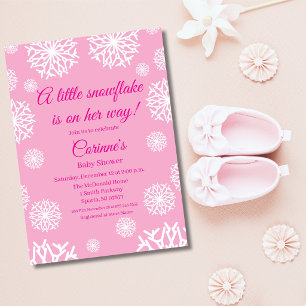 Einladung zur Babyparty für kleines Schneeflock-Mä