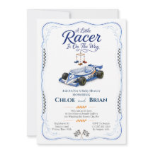 Einladung zur Babyparty für Little Racer-Kinderbet