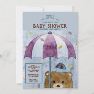 Einladung zur Babyparty "Herbstbär"