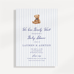 Einladung zur Babyparty im Preppy-Stil mit Teddybä