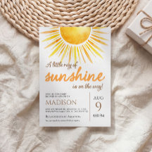 Einladung zur Babyparty 'Kleiner Sonnenschein'
