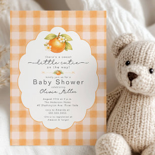 Einladung zur Babyparty Little Cutie Orange