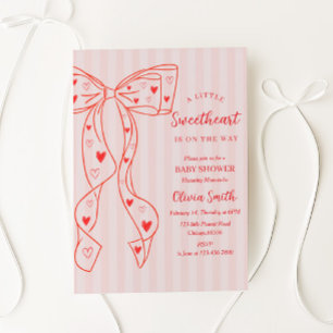 Einladung zur Babyparty Little Sweetheart Bow