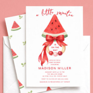 Einladung zur Babyparty Little Sweetie Wassermelon
