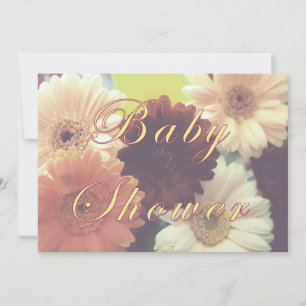 Einladung zur Babyparty mit Gänseblümchen