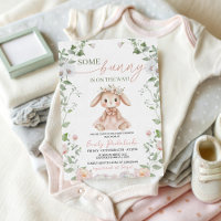 Einladung zur Babyparty mit Häschen