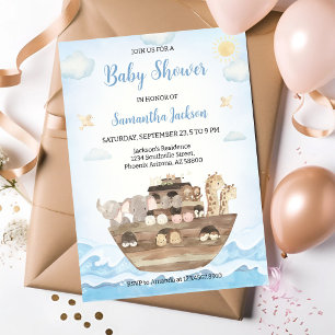 Einladung zur Babyparty mit Noahs Arche