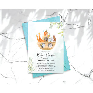 Einladung zur Babyparty mit Noahs Arche
