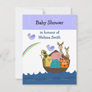 Einladung zur Babyparty mit Noahs Arche