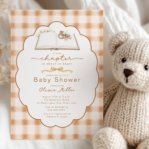 Einladung zur Babyparty 'Neues Kapitel Neutral Buc