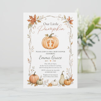 Einladung zur Babyparty 'Our Little Pumpkin'