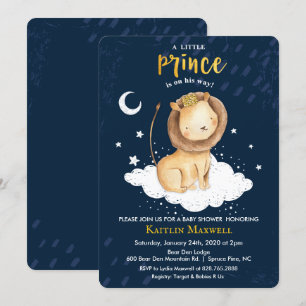 Einladung zur Babyparty Prinz Löwe