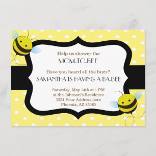 Einladung zur Bee Baby Dusche
