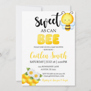 Einladung zur Bee Baby Dusche