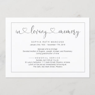 Einladung zur Beerdigung