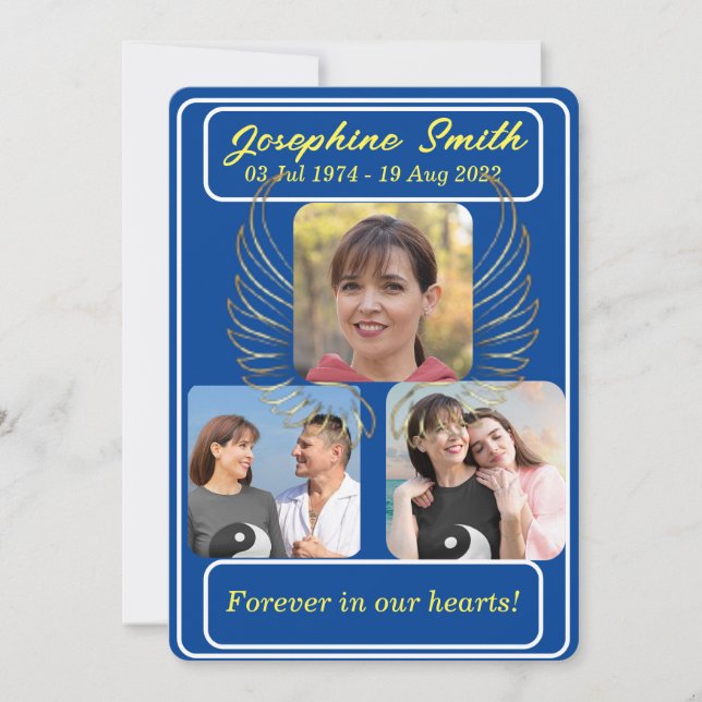 Einladung zur Beerdigungsfeier personalisierten 3  (Vorderseite)