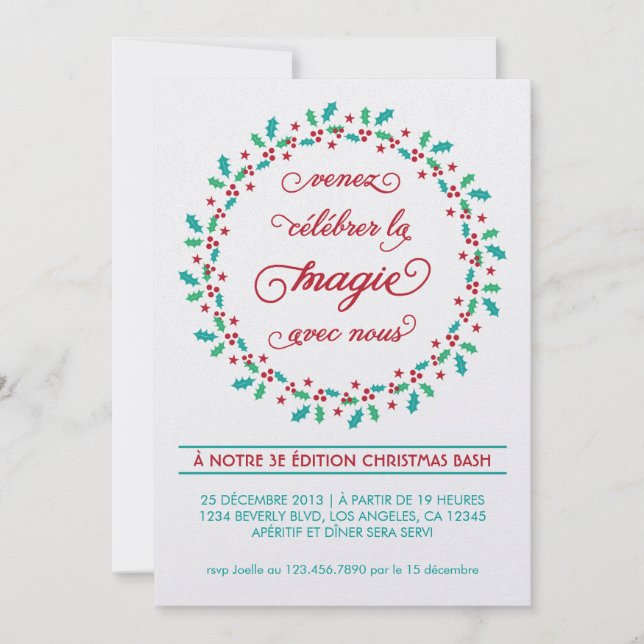 Einladung zur Besichtigung des Guirlande de gui (Vorderseite)