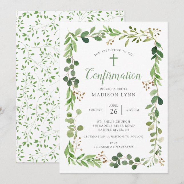 Einladung zur Bestätigung der weichen grünen Linse (Vorne/Hinten)