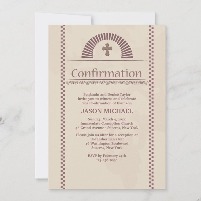 Einladung zur Bestätigung von Devout Spirit (Vorderseite)