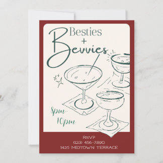 Einladung zur Besties + Bevvies Cocktailparty