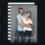 Einladung zur Bewerbung eines Whimsical Script-Fot<br><div class="desc">Moderne Foto-Einladung mit Streifenmuster.</div>