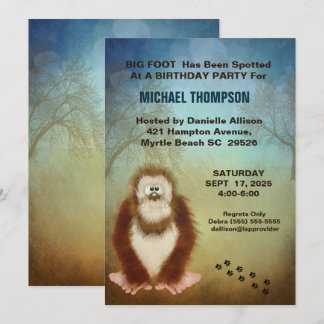 Einladung zur Big Foot Birthday Party