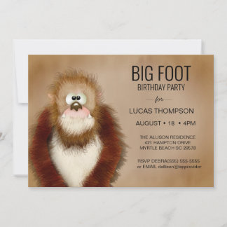 Einladung zur Big Foot Birthday Party