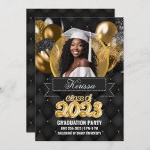Einladung zur Black and Gold Graduation Party