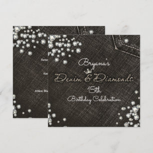Einladung zur Black Denim & Diamonds Glam Crown-Pa