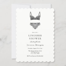 Einladung zur Black Lingerie Dusche