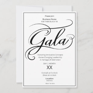 Einladung zur Black-Tie-Gala für Geschäftspartner
