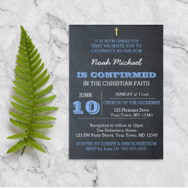 Einladung zur Blue Confirmation von Chalkboard