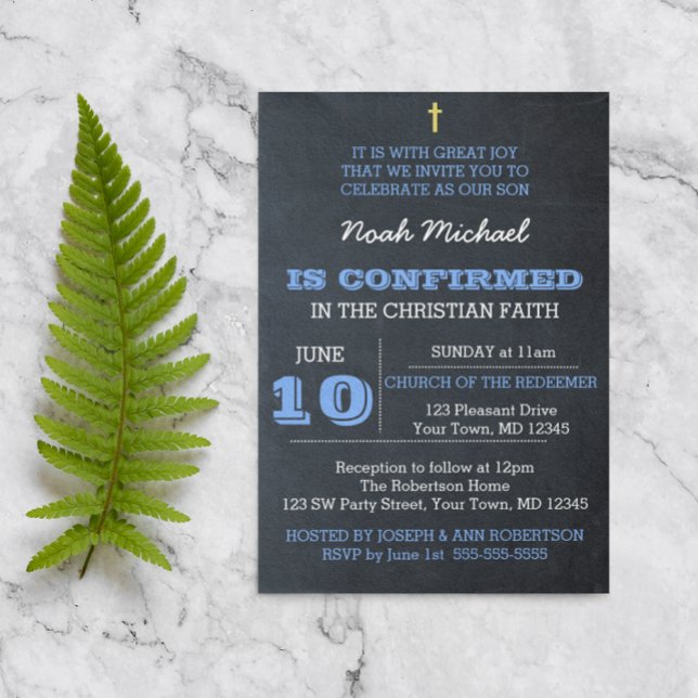 Einladung zur Blue Confirmation von Chalkboard (Von Creator hochgeladen)