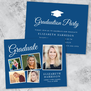 Einladung zur Blue Graduation Party für Budget 5 F