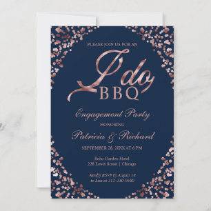 Einladung zur Blue I DO BBQ Verlobungsfeier