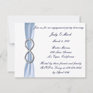 Einladung zur Blue Infinity Wedding Engagement Par