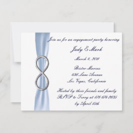 Einladung zur Blue Infinity Wedding Engagement Par