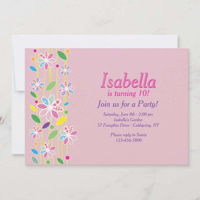 Einladung zur Blume (Vorderseite)