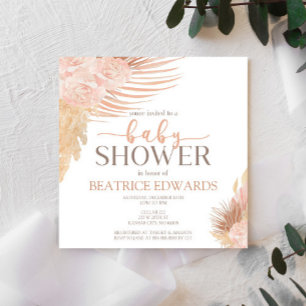 Einladung zur Blumendusche in Soft Pink