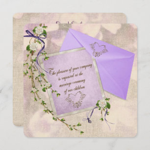 Einladung zur blumengeschmückten Hochzeit