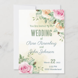Einladung zur Blumenhochzeit