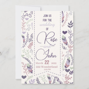 Einladung zur Blumenhochzeit