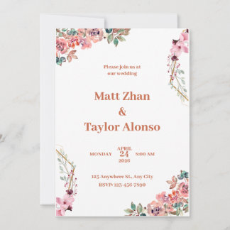 Einladung zur Blumenhochzeit