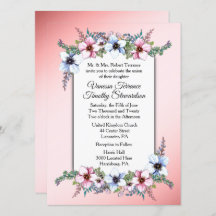 Einladung zur Blumenhochzeit