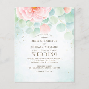 Einladung zur Blumenhochzeit von Budget Airy Folia