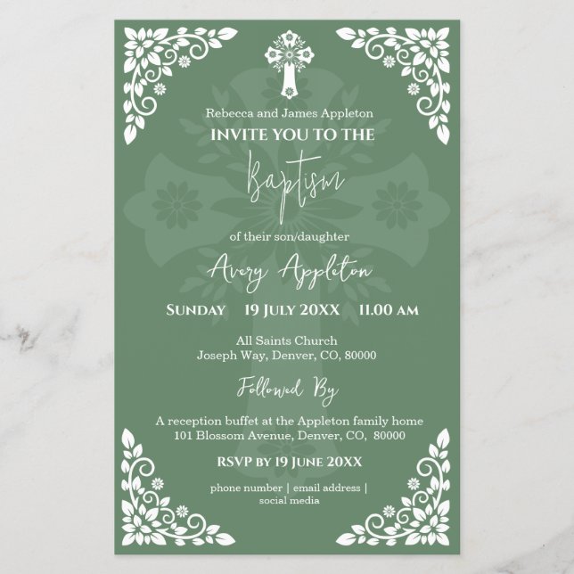 Einladung zur Blumenkreuzung Fern Green Flyer (Vorne)