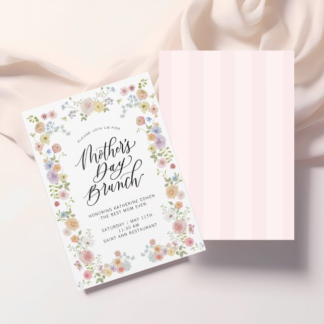 Einladung zur Blumenmutter am Vortag (Elegant floral Mother’s Day brunch invite for spring gatherings and special celebrations | Shop Now!)